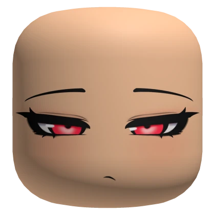 Too Cool To Care Face With Red Eyes - Light