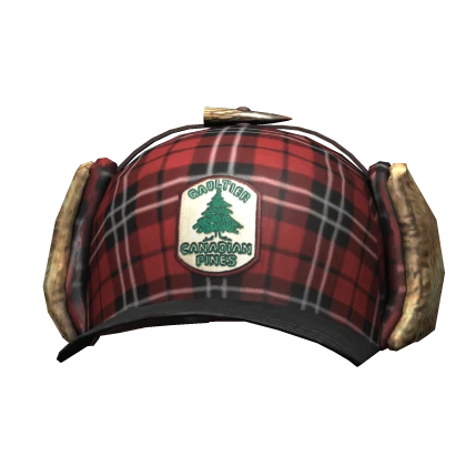 2004 High Fashion Fur Canadian Plaid Hat 