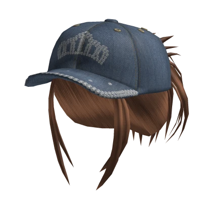 Messy Bun Light Brown With Y2k Hat