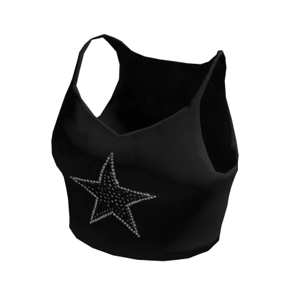 Y2K Rhinestone Star Crop Tank