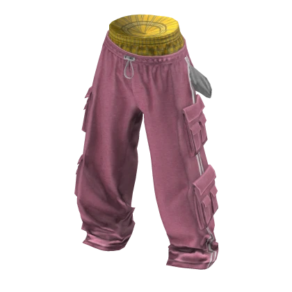 💗SAGGING CARGO TRACK PANTS_PINK