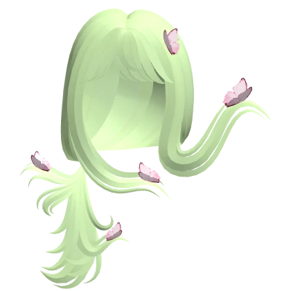 Magical Dreamy Pink Butterfly Waves in Light Green