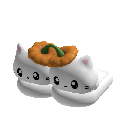 ♡ halloween pumpkin kitty slippers