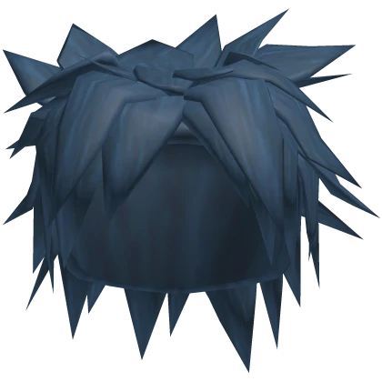 Blue Messy Scene Hair