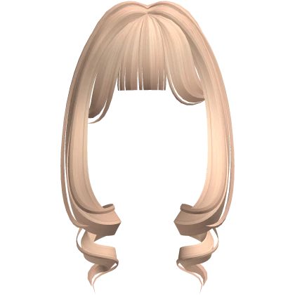 Kawaii Fluffy Twirls Long Bangs (Blonde)