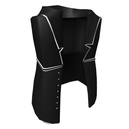 White Lined 4 Panel Black Suit