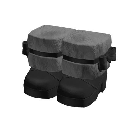 🍀Cute Fluffy Heel Boots (Black)