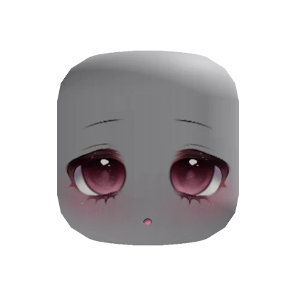 soft pink moe chibi anime head (recolorable)