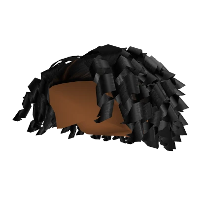 Curly Fro Med Parted [Black]
