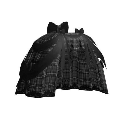 Black Lace Rococo Gothic Victorian Ruffled Skirt  