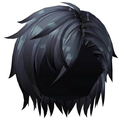 Dark Blue Side Swept Hair