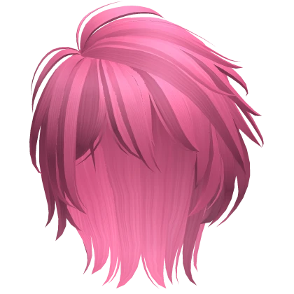 messy anime boy mullet (hot pink)