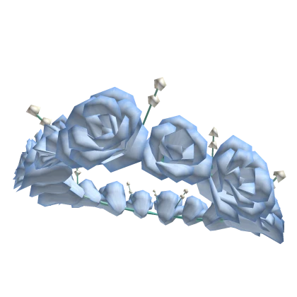 Elegant Rose Flower Crown in Blue