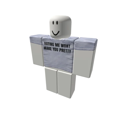 Hating Won’t Make You Pretty Grey cropped Tee