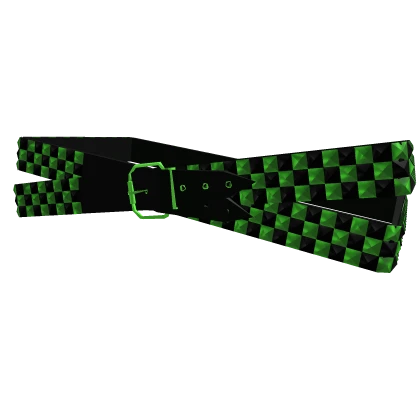 double tilted scene emo green & black belt 1.0