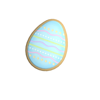 Easter Egg Sugar Cookie - blue