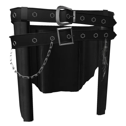Regal Vampiric Cloak Belt Chain Skirt