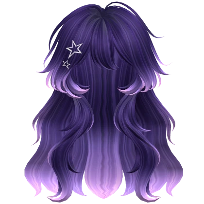 Shy Fluffy Wavy Girly Anime Hair (Galaxy)
