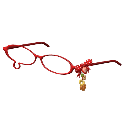 red igari mori teary y2k glasses fruits bow charms