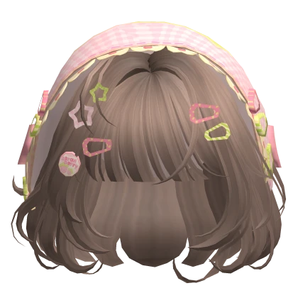 Milktea Mori Kei Igari Bob w/ Pink & Green Bonnet