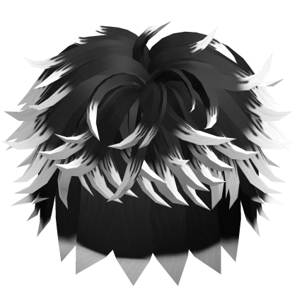 Fluffy Messy Anime Emo Boys Hair (Black to White)