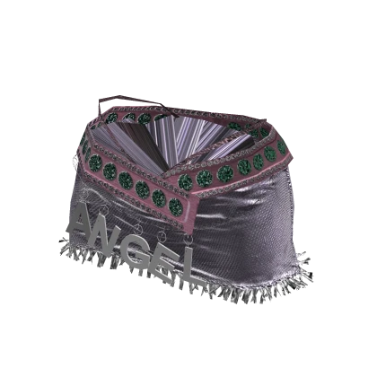 ʚ♡ɞ Y2K Purple Denim Skirt w/ Angel Charm Belt