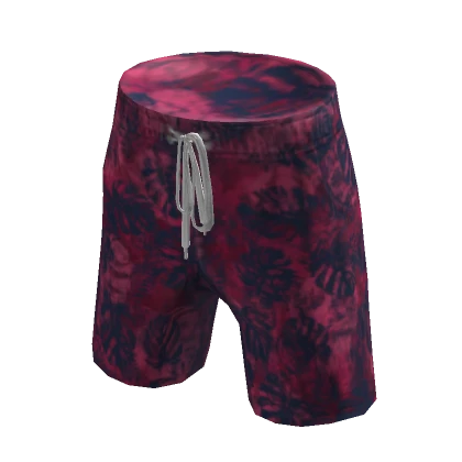 Floral Swim Trunks - Red