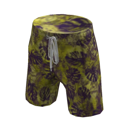 Floral Swim Trunks - Yellow