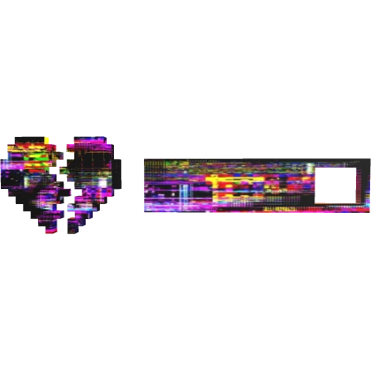 Animated Glitch Broken Heart 8-Bit Hp Bar