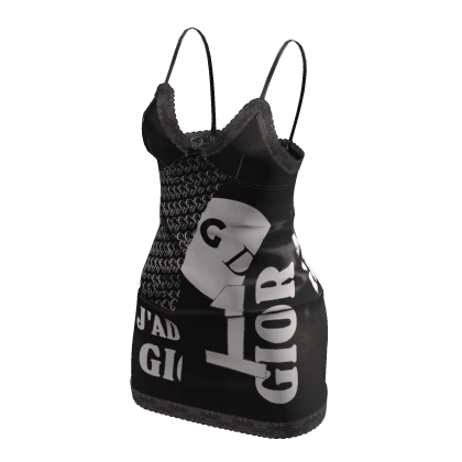 2005 Vintage Couture Lace Slip Dress (Black)