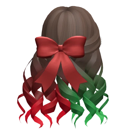 Christmas Brown Hair w/ Bow