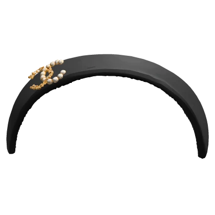 Elegant Old Money Vintage Desinger HeadBand Black