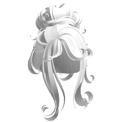 Swirly Salon Curled Bun (White)