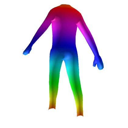 Cartoony Rainbow Outline Jumpsuit