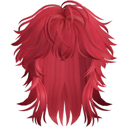 Messy Y2K Short Wolf Cut Hair - Red