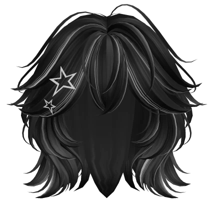 Black&White Super Messy Fluffy Wolf Cut 