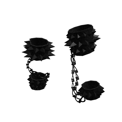 Chain Spike Punk Leg Bracelets | Black