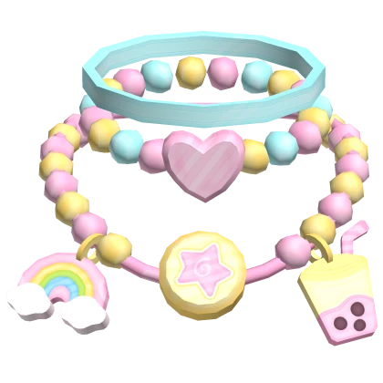 cute pastel rainbow harajuku necklace 3.0