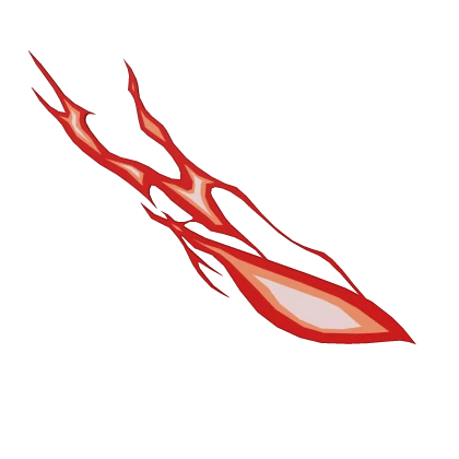 Anime Fire Aura Left Eye - Red 