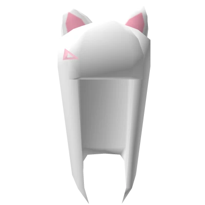 🎀Low poly White Neko Hair