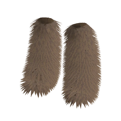 brown chunky fur boots