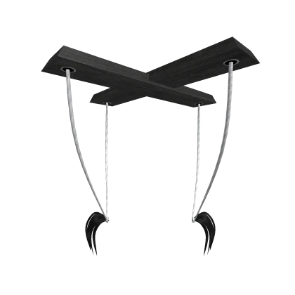 Black Puppet Doll W/ Black Pigtails