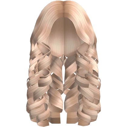 Long Super Curly Fluffy Blonde Hair
