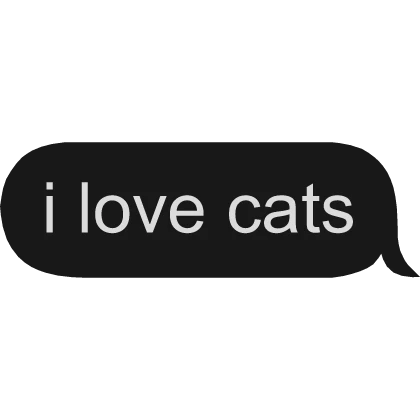 i love cats text