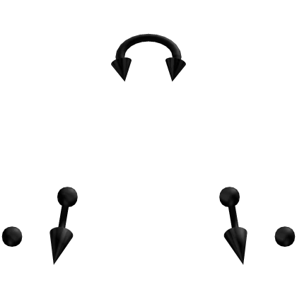 ♰ : black angel bites + septum piercing set
