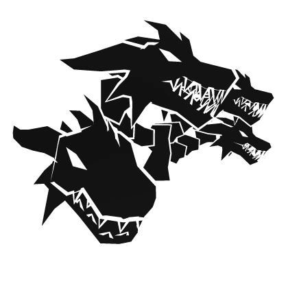 Cartoony White Dragon Heads