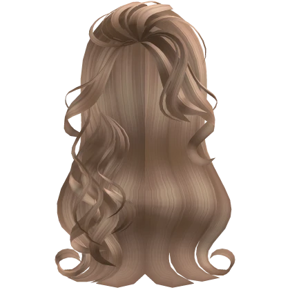 Long Messy Side Swept Wavy Blonde Hair