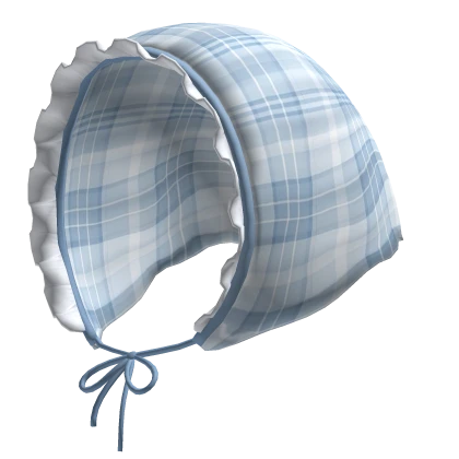 igari cottagecore blue plaid ruffled bandana