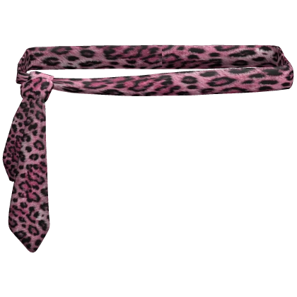 [1.0] Y2K Pink Leopard Tie Belt