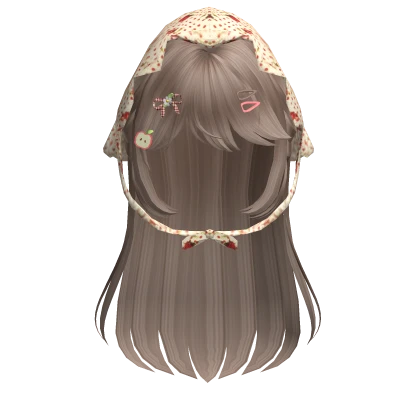 ♡ Mori kei Igari Long Hair in Milktea